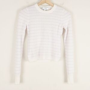 Intermix Noelle Striped Purple Long Sleeve Cashmere Sweater Open Back Sz XS / P